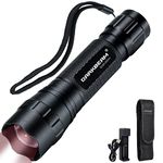 DARKBEAM ir Flashlight Infrared 850nm Light LED Rechargeable Mini for Night Vision, Tactical ir Illuminator with Long Range & High Power, Focus Adjustable for Hunting, Observation, Search