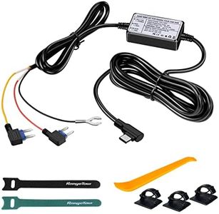 Range Tour Hardwire Kit for Dash Cam, 12V-24V to 5V Car Dash Camera Charger Power Cord USB-C Hard Wire Kit Fuse for Dashcam Suitable for Car, Truck, SUVs