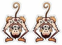 2 pcs Set Monkey Aloha Hard Hat Fun