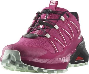 Salomon Speedcross Peak Scarpe da Trail Running da Donna, Calzata precisa, Protezione su tutti i terreni, Grip attivo, Vivacious/Black/Clearly Aqua, 38 2/3 EU