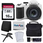 Kodak PIXPRO AZ405 Digital Camera (White), 16GB Memory Card, Camera Case, Accessories - Ultimate Bundle