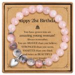 GBTBYS 21st Birthday Bracelets, 21 Year Old Girl Gift Ideas, Sweet Unique Gifts for 21st Teenage Teen Girls Birthday