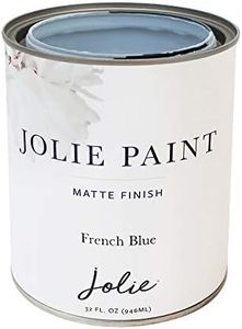 Jolie Paint – Chalk Finish for Furniture, Cabinets, and Décor, Green Wise Certified, No Priming or Sanding, French Blue [Baby Blue], 32 Ounces