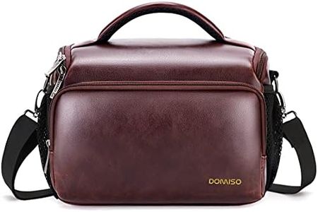 DOMISO Funda Impermeable cámara réflex Digital, Bolsa Protectora DSLR SLR,Bolso Bandolera para Nikon D90 D7000 D5300/Canon 60D 700D 5D2/Sony A580 A900/OLYMPUS/Fujifilm/Panasonic/Pentax/Samsung,Vino