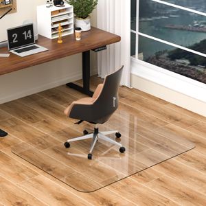 Tempered Glass Chair Mat, 90x120cm – Durable Floor Protection
