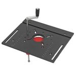 FTVOGUE Router Lift System Kit with Manual Lifting, Adjustable Router Table Insert Base Plate for 47mm Routers (Black)