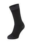 SEALSKINZ Waterproof Warm Weather Mid Length Sock – Black/Grey, M