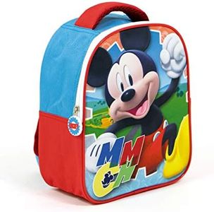 Superdiver Mochila infantil Licencia Oficial para el colegio y la guardería - 24x20x10 cm - con asas acolchadas - Ideal para niños y niñas (Mickey Mouse)