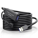 SNANSHI Active USB 3.0 Extension Cable 25 ft, Active USB Extension Cable with Signal Booster Compatible with Oculus Rift, Oculus Quest/Quest 2 VR, Xbox one, Keyboard,Flash Drive, Webcam etc