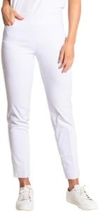 SLIM-SATION Women's Ankle Pant (White,4)
