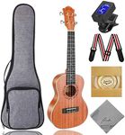 Ranch Tenor Ukulele 26 inch Professional Wooden ukelele Instrument Kit With Online 12 Lessons Small Hawaiian Guitar ukalalee Pack Bundle Gig bag, Digital Tuner, Strap, Aquila Strings Set