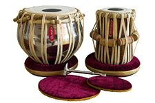 MAHARAJA Basic Tabla Set, Student Tabla Set, Steel Bayan, Dayan, Hammer, Cushions & Cover - Perfect Tablas for Students and Beginners on Budget, Tabla Drums, Indian Hand Drums (PDI-IB)