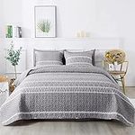 Andency Grey Quilt Set King (106x96