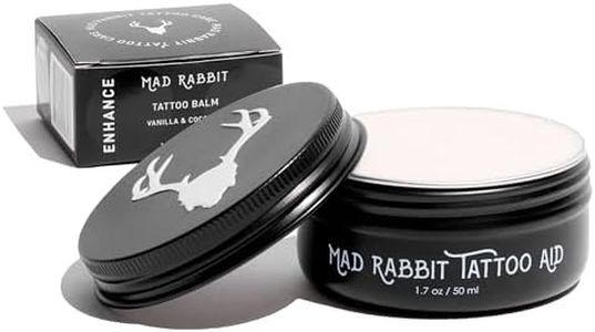 Mad Rabbit Tattoo Balm & Aftercare Cream- Color Enhancement that Revives Old Tattoos, Hydrates New Tattoos, Made With Clean Ingredients + Petroleum Free, Daily Tattoo Lotion Moisturizer & Brightener