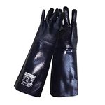 3 PAIRS - Industrial Grade 18" Neoprene Gauntlet, Chemical Resistant Gloves (8)