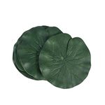 6 Pcs PU Simulation Lotus Leaves, 10cm Artificial Floating Lotus Leaves, Green Fake Foliage for Fish Tank, Pond, Aquarium Decoration