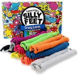 Silly Feet No Tie Shoe laces for Kids Shoelaces for Sneakers and Adults No Tie Curly Laces Twisty Elastic Children 10 Pairs