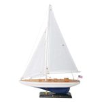 NAUTIMALL Wooden Sailing Boat Sailboat Yacht Model 28" Endeavour Enterprise Scale Replica Nautical Decor Corporate Personalized Gift (ENT33-Color-box)