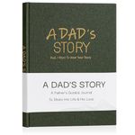 Miaikoe Dad's Life Story Journal Family Keepsake Book Linen Hardcover for Dad to Share His Memories, with 250+ Prompt Questions Book Gift for Birthday Father's Day Christmas (Dark Green)