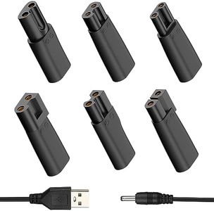 tunghey 7Pack Power Cord 5V Replacement Charger USB Adapter Suitable for Hair Clippers, Beard Trimmers, Shavers, Beauty Instruments, Desk Lamps, Purifiers