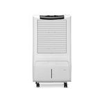 Kenstar Tallde 50 Desert Air Cooler for Home - Inverter Compatible, Wood Wool Cooling Pads, Collapsible Louvers (50L, 170 Watts) WHITE & BACK