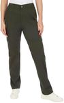 The American Outdoorsman Womens High Rise Hiking Trail Convertible Pants to Shorts - Stretch Cargo Pants for Women (Olive, X-Large)