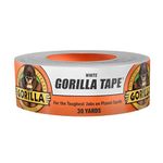Gorilla Tape, Duct Tape, Utility Tape, Triple Layer Strength, Indoor & Outdoor, Weather Resistant Shell, 1.88 in X 30 yd, White Color, (Pack of 1) 6025001