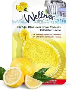 Wellnax Dishwasher Cleaner and Deodorizer - Dishwashing Machine Odor Eliminator & Deodorizer, Fresh Fragrance Gel With Smell Removal Solution, Freshener Smelling In Dishwash Machines (Lemon)