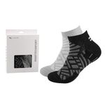 Laulax Mens 2 Pairs Ankle Hiking Socks, Gift Set, Black and Grey, Size UK 7-11/ Europe 40-46