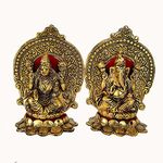 Wonder Care Ganesha Lakshmi Statues Metal Lakshmi Idol Ganesha Statues for Diwali Pooja Decoration Items Ganesh Idol for Car | Home Decor | Mandir