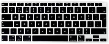 HRH English Keyboard Cover Skin,Silicone Keyboard Cover Protector for MacBook Air 13 inch A2179 2020 Released with Touch ID&Retina Display EU Version Protective Skin(for 2020 Air 13)