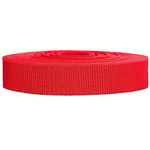 Strapworks Heavyweight Polypropylene Webbing - Heavy Duty Poly Strapping for Outdoor DIY Gear Repair, 1 Inch x 50 Yards, Red