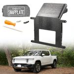 SnapPlate® No-Drill Front License Plate Mount for 2025 Rivian R1T & R1S - USA Made License Plate Holder Kit - No Screws, Lockable, Height-Adjustable, Removable, License Frame