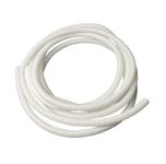 White Conduit Split Plastic Flexible Cable Tidy Solution Tube Trunking 10mm - 2m