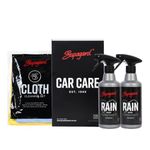 Supagard RainAway Glass Treatment Water Repellent, 2 x 500ml – Car Rain Repellent for Windscreens & Mirrors, Ideal for Electric Cars & Motorway Use, Reduces Frost Build-Up, Includes Microfibre Cloths