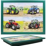 Lesser & Pavey Tractors Laptray | Bean Bag Trays With Padded Cushion | Suitable For Drinks, Food, Breakfast & Laptop | Lovely Designed Lap Tray For Home & Office