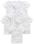 Simple Joys by Carter's Baby 6-Pack Side-Snap Short-Sleeve Shirt, White, Newborn