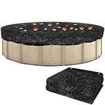 Svepndic 18Ft Leaf Net Pool Cover, Round Swimming Pool Net Covers for Above Ground Pools,Winter Above Ground Pool Covers Mesh Cover to Catching Leaves black