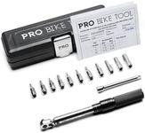 Pro Bike Tool Torque Wrench Set - 2 to 20 Nm - Bicycle Maintenance Kit for Road and MTB Bikes - Professional Cycling Multitool - Includes Allen & Torx Sockets, Extension Bar and Protective Storage Box