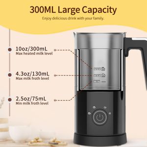 Electric Milk Frother 300ml – Automatic Foam Maker for Coffee