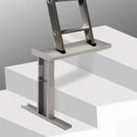 aleawol Ladder Leveller for Stairs, Adjustable Height Ladder Aide, Non Slip Ladder Stabilizer Legs Ladder Leg Leveler for Security Stair Aide