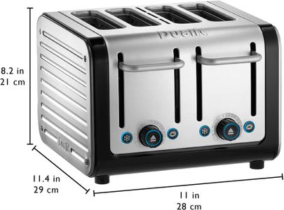 Dualit Architect 4-Slice Toaster – Stainless Steel, Modern Design