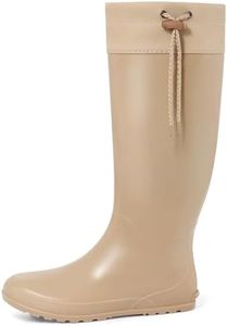 Asgard Women's Packable Tall Rain Boots Ultra Lightweight Garden Boots - NOT for Wide Calf, Khaki 41 (size 10)