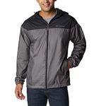 Columbia Men's Flash Challenger Novelty Windbreaker Lightweight Windbreaker Jacket, City Grey x Black, Size S