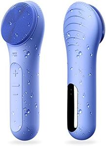 NågraCoola CLIE Facial Cleansing Brush, Waterproof and Rechargeable Face Scrub Brush for Men & Women, Cleansing, Exfoliating and Massaging, Electric Face Scrubber - Blue