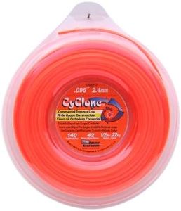 Cyclone .095-Inch-by-140-Foot Spool Commercial Grade 6-Blade 1/2-Pound Grass Trimmer Line Orange CY095D1/2-12