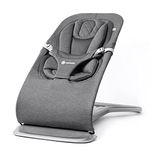 Ergobaby 3-in-1 Evolve Bouncer, Ergonomic Baby Bouncer for Newborns from Birth to Toddler, Baby Swing with Newborn Insert (2.5 kg - 13.2 kg), Charcoal Grey