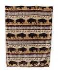 Carstens, Inc. Throw Blanket, Fleece Faux Fur, Buffalo, Large 54" x 68"