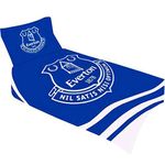 Everton Single Duvet Set Reversible Pulse Fan Blue New Official Licensed Product