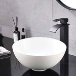 Round White Vessel Sink- Wesliv 13"